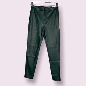 Zara green leather legging